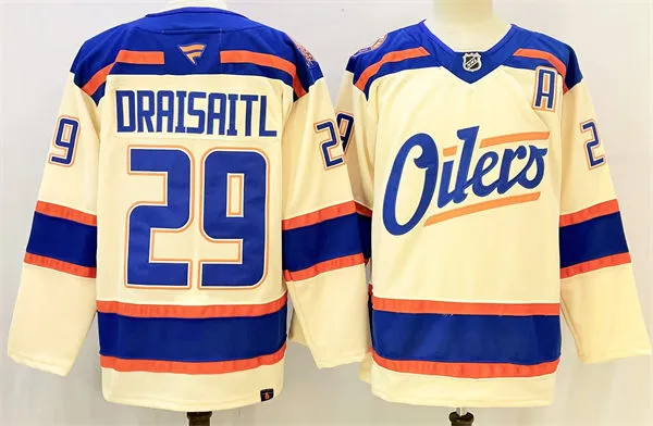 Men's Edmonton Oilers #29 Leon Draisaitl  Cream Alternate Oil Country Jersey