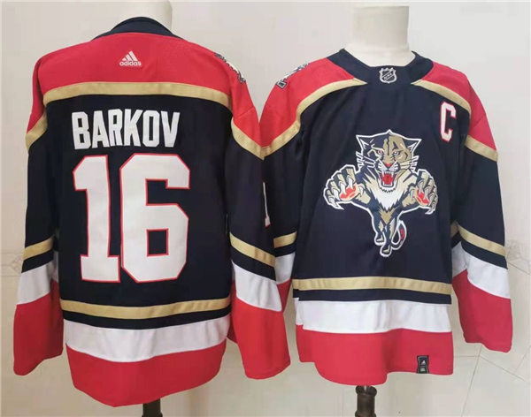 Men's Florida Panthers  #16 Aleksander Barkov adidas Navy 3RD Hockey  Jersey