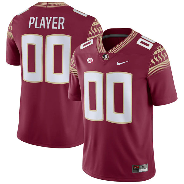 Men's Florida State Seminoles Custom Nike Red White College Football Game Jersey