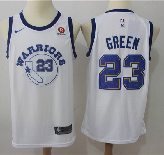 Men's Golden State Warriors #23 Draymond Green White Hardwood Classics Swingman Jersey