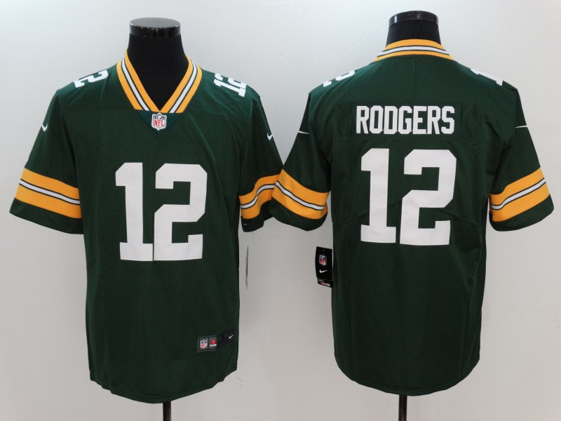 Men's Green Bay Packers #12 Aaron Rodgers Player Nike Green Game Football Jersey
