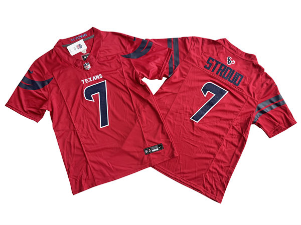 Men's Houston Texans #7 CJ Stroud Nike 2024 Red Vapor Limited Player Jersey