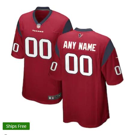 Mens Nike Houston Texans Customized Nike Red Vapor Limited Jersey 