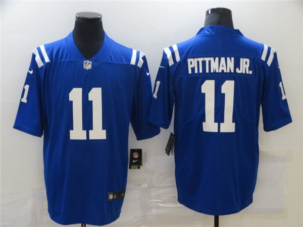 Men's Indianapolis Colts #11 Michael Pittman Jr. Nike Royal NFL Vapor Limited Jersey