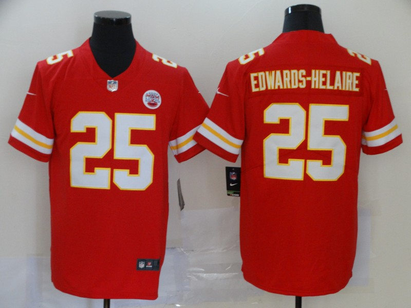 Men's Kansas City Chiefs #25  Clyde Edwards-Helaire  Nike Red Game Football Jersey