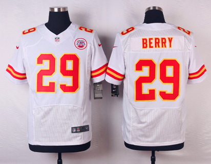 Men's Kansas City Chiefs #29 Eric Berry White Nike Elite Jersey