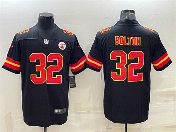 Men's Kansas City Chiefs #32 Nick Bolton Nike Black Game Fashion Jersey