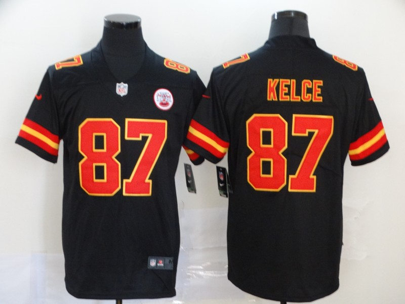 Men's Kansas City Chiefs #87 Travis Kelce Nike Black Game Fashion Jersey
