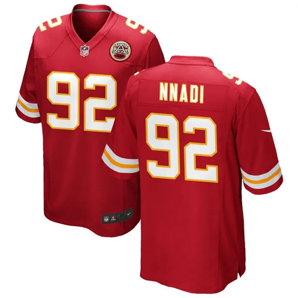 Men's Kansas City Chiefs #92 Derrick Nnadi Nike Red Vapor Untouchable Limited Jersey
