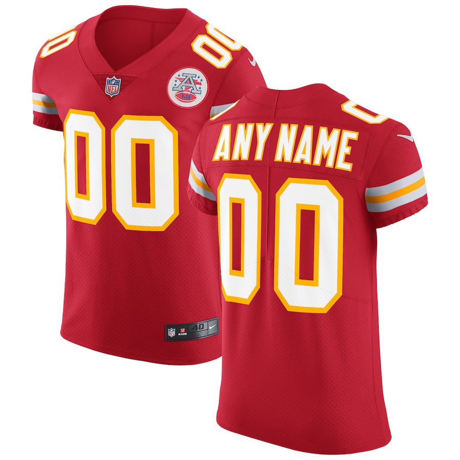 Mens Nike Kansas City Chiefs Customized Red Vapor Untouchable Limited Jersey