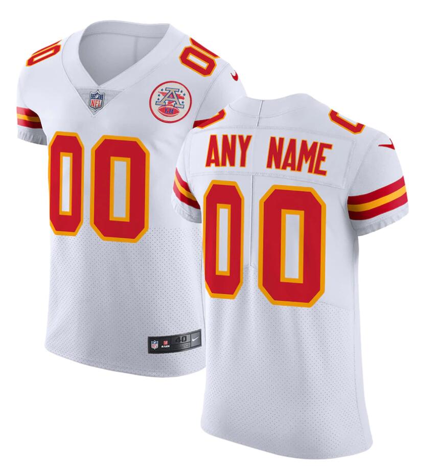 Mens Nike Kansas City Chiefs Customized White Vapor Untouchable Limited Jersey