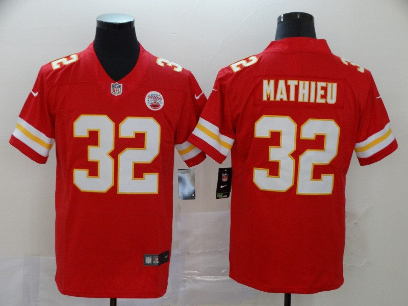 Men's Kansas City Chiefs #32 Tyrann Mathieu Nike Red Super Bowl LV Bound Game Jersey