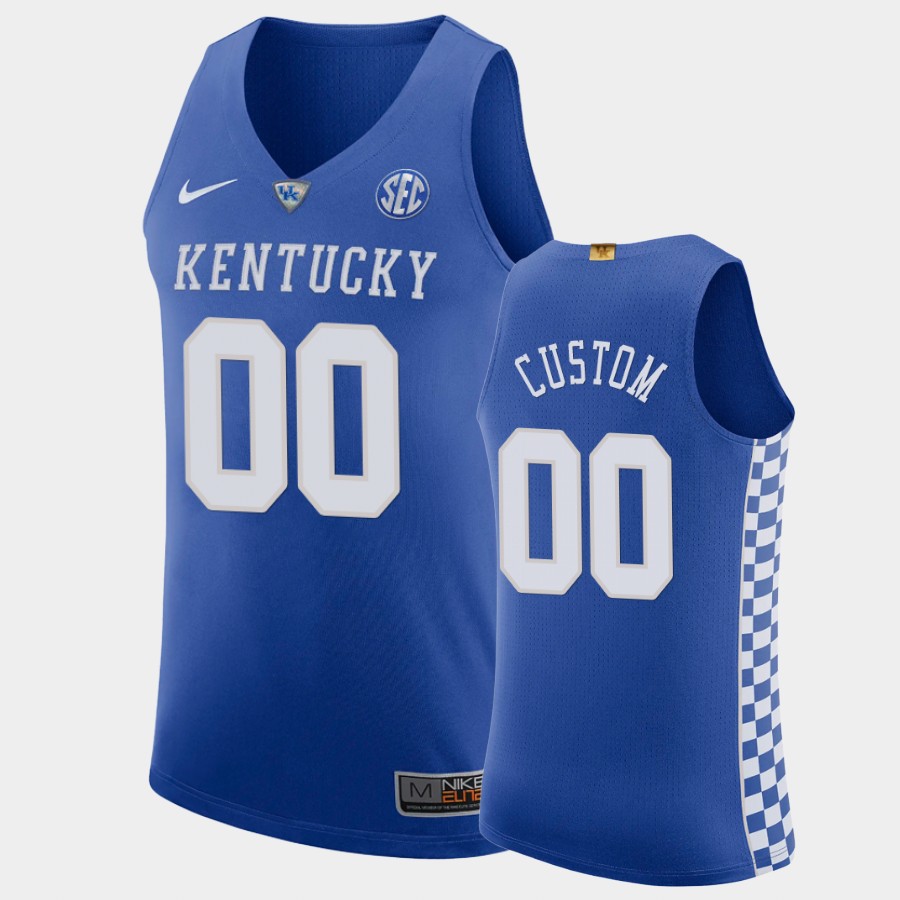 Youth Kentucky Wildcats Custom College Basketball Nike Elite Jersey - Royal Blue