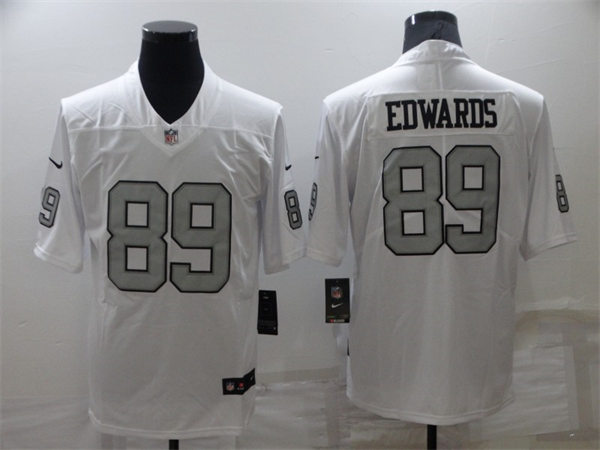 Mens Las Vegas Raiders #89 Bryan Edwards Nike White Color Rush Legend Player Jersey
