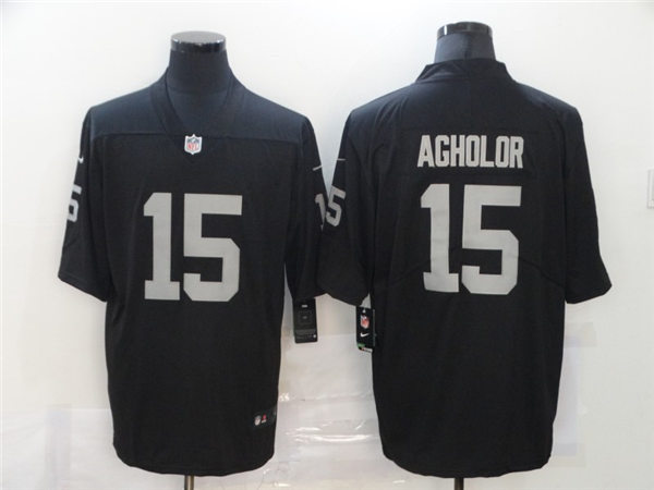 Men's Las Vegas Raiders #15 Nelson Agholor Nike Black Football Game Jersey