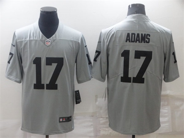 Mens Las Vegas Raiders #17 Davante Adams Nike Gray Vapor Limited Jersey