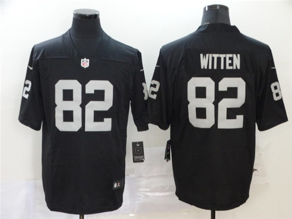Men's Las Vegas Raiders Retired Player #82 Jason Witten Nike Black Football Game Jersey