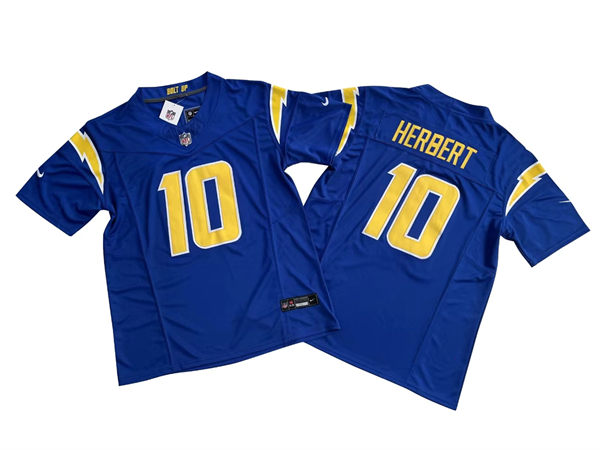 Men's Los Angeles Chargers #10 Justin Herbert Nike Royal Vapor F.U.S.E. Limited Jersey