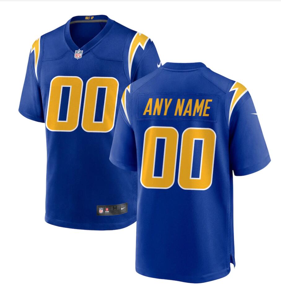 Men's Los Angeles Chargers Nike Royal Alternate Custom Game Football Jersey