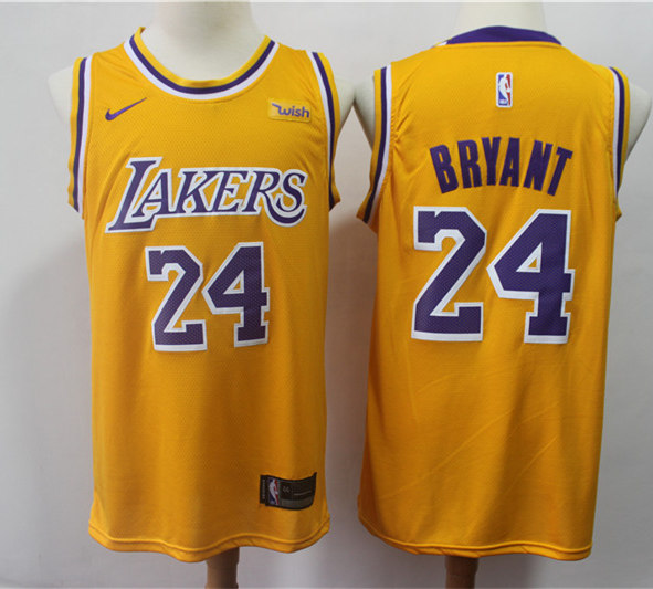Men's Los Angeles Lakers #24 Kobe Bryant Nike Gold Icon Edition Swingman Jersey 