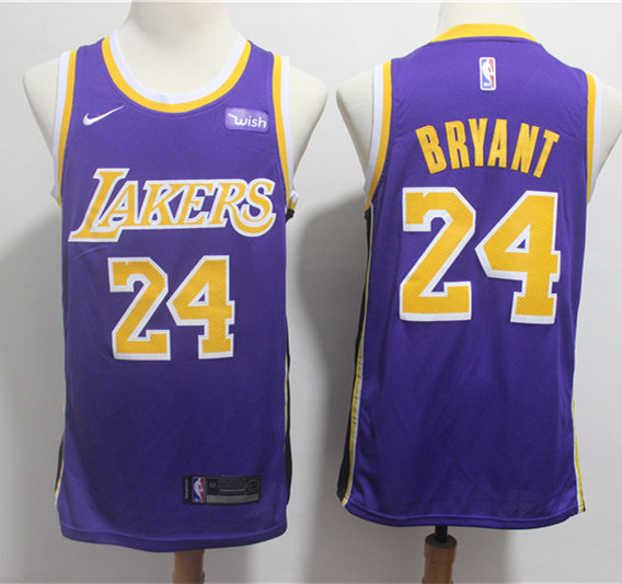 Men's Los Angeles Lakers #24 Kobe Bryant Nike Purple Statement Edition Swingman Jersey 