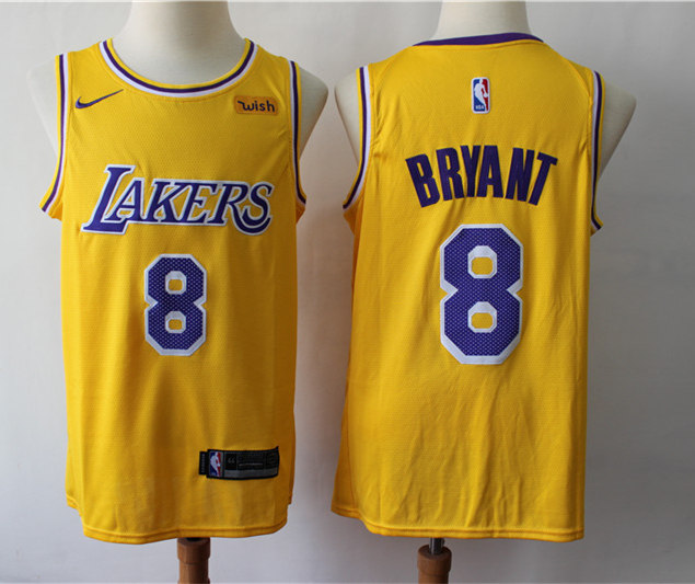 Men's Los Angeles Lakers #8 Kobe Bryant Nike Gold Icon Edition Swingman Jersey 