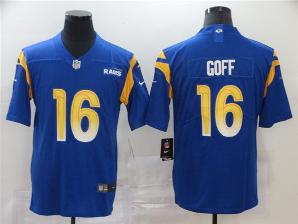 Men's Los Angeles Rams #16 Jared Goff Nike  Royal Vapor Limited Football Jersey