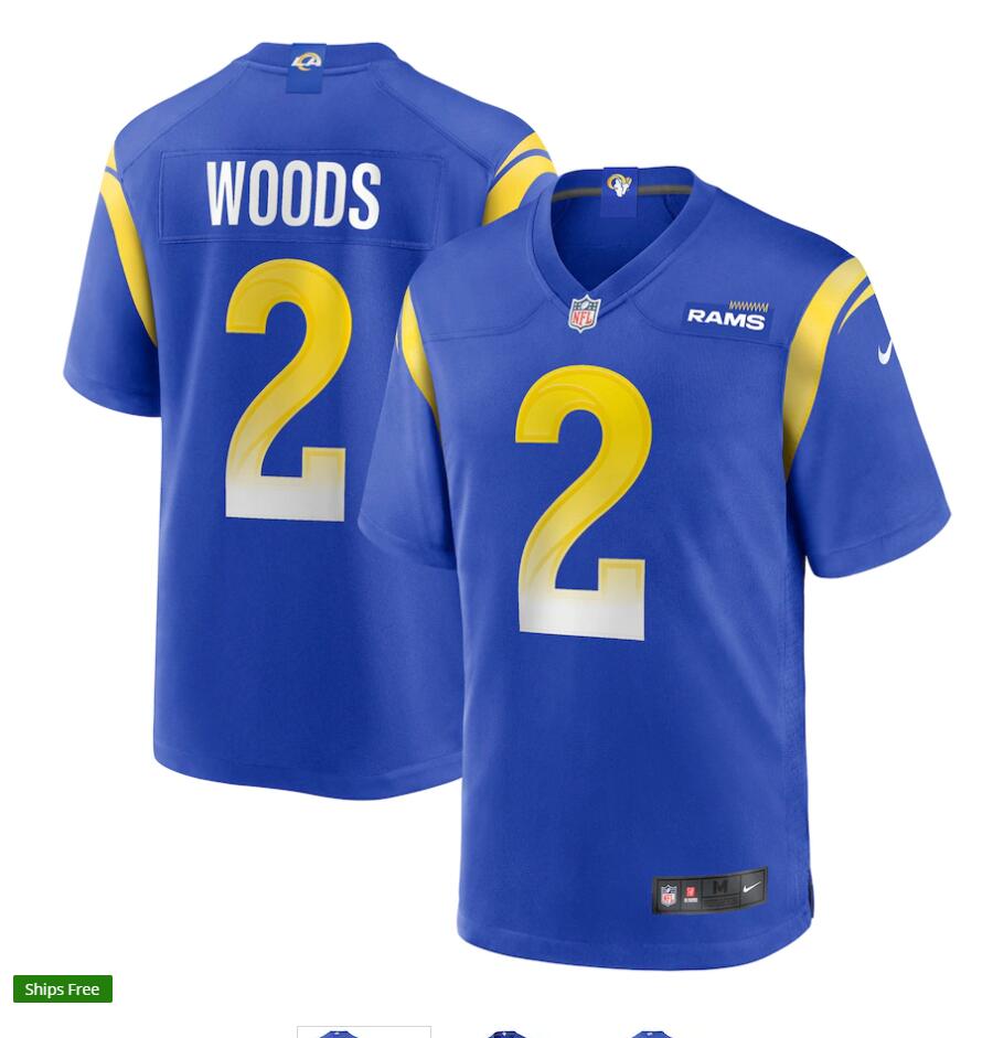 Men's Los Angeles Rams #2 Robert Woods Nike Royal Vapor Limited Football Jersey