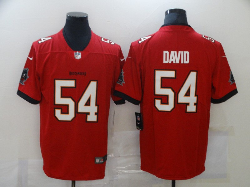 Men's Nike #54 Lavonte David Red Tampa Bay Buccaneers Super Bowl LV Game Jersey