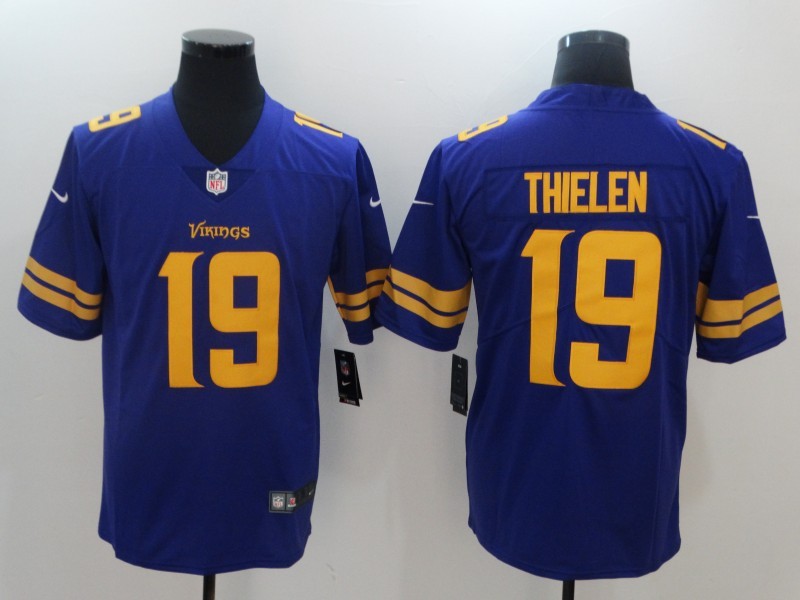 Men's Minnesota Vikings #19 Adam Thielen Nike Purple NFL Color Rush Vapor Untouchable Limited Jersey