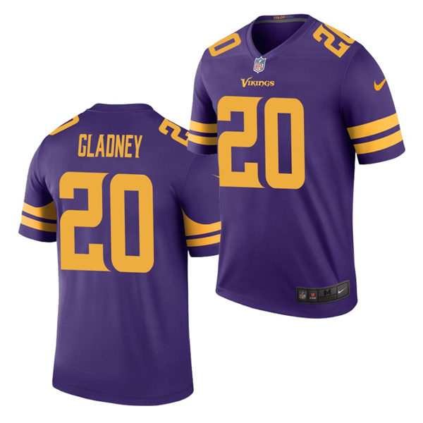 Men's Minnesota Vikings #20 Jeff Gladney Nike Purple NFL Color Rush Vapor Untouchable Limited Jersey