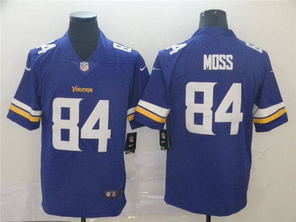 Men's Minnesota Vikings Retired Player #84 Randy Moss Nike Purple Vapor Untouchable Limited Jersey