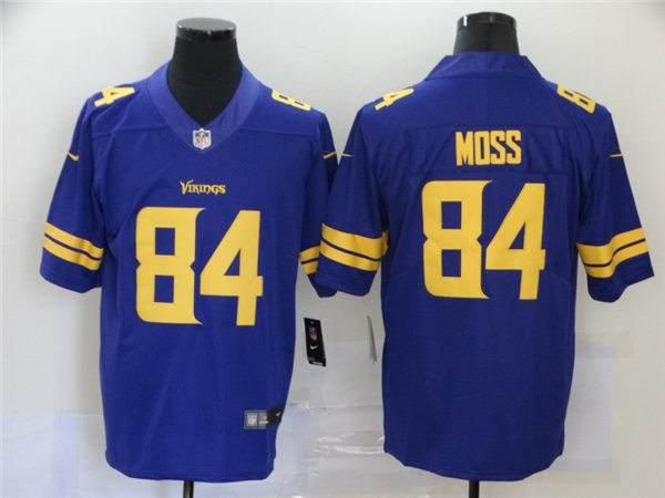 Men's Minnesota Vikings Retired Player #84 Randy Moss Nike Purple NFL Color Rush Vapor Untouchable Limited Jersey