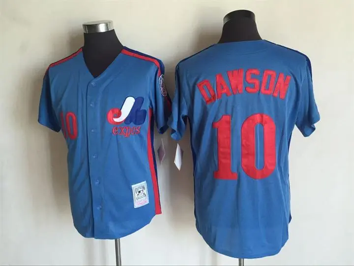 Men's Montreal Expos #10 Andre Dawson 1982 Blue Road Jersey