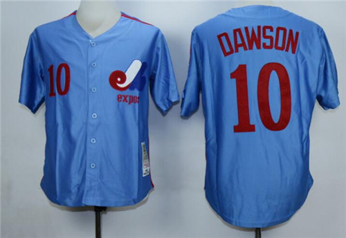 Men's Montreal Expos #10 Andre Dawson 1982 Blue Road Jersey