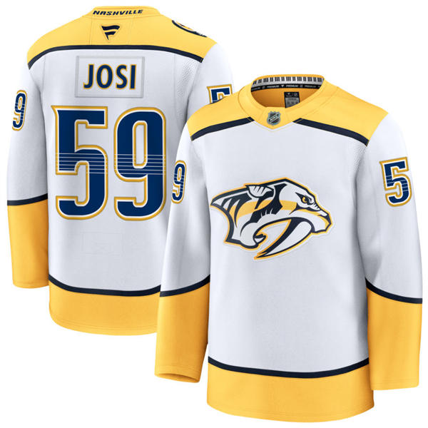 Men's Nashville Predators #59 Roman Josi Fanatics White Away Premium Jersey