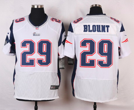 Men's New England Patriots #29 LeGarrette  Blount White Nike Elite Jersey