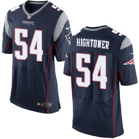 Mens New England Patriots #54 Dont'a Hightower Navy Blue Nike Elite Jersey