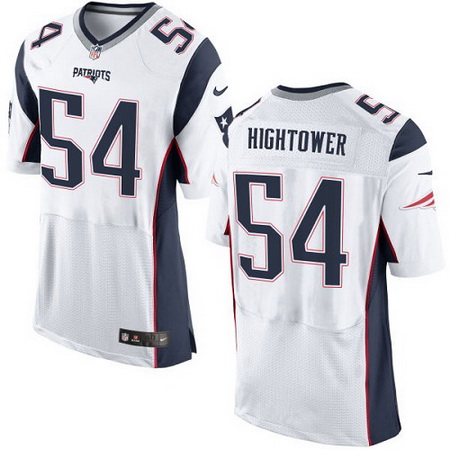 Mens New England Patriots #54 Dont'a Hightower White Nike Elite Jersey