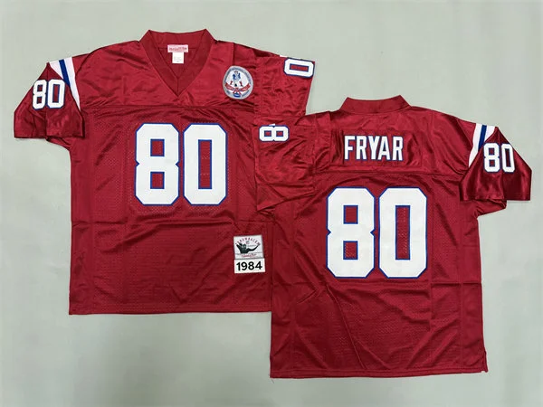 Men's New England Patriots #80 Irving Fryar Red Throwback Jersey