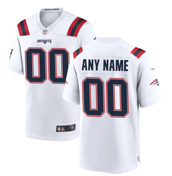 Mens Nike New England Patriots Customized White Nike Color Rush Legend Limited Jersey 
