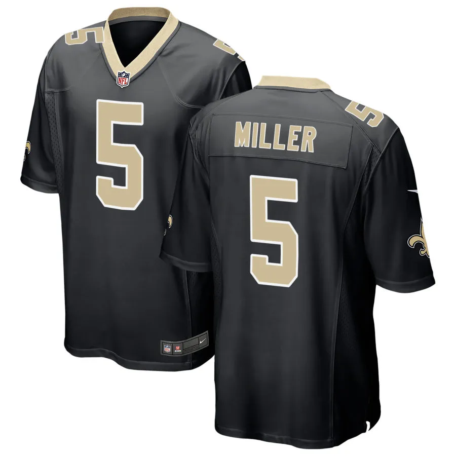 Men's New Orleans Saints #5 Kendre Miller  Nike Black Vapor Untouchable Limited Jersey