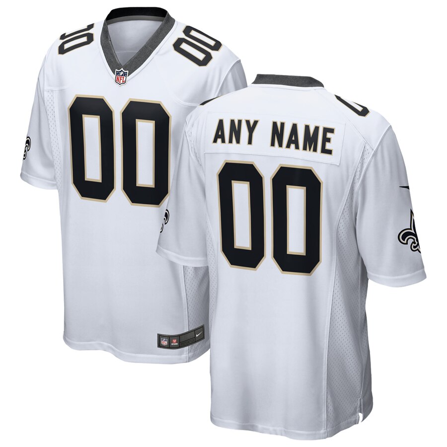 Mens Nike New Orleans Saints Customized Nike White Vapor Limited Jersey
