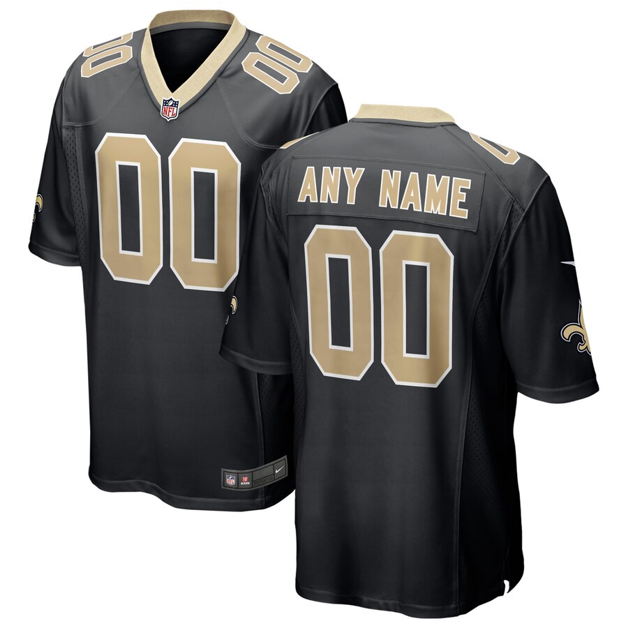 Kids Nike New Orleans Saints Customized Nike Black Vapor Limited Jersey
