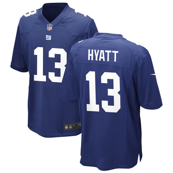 Men's New York Giants #13 Jalin Hyatt Nike Royal Team Color Vapor Untouchable Limited Jersey