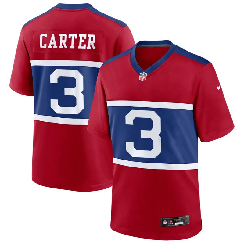 Youth New York Giants #3 Abdul Carter Century Red 100TH Season Commemorative Jersey