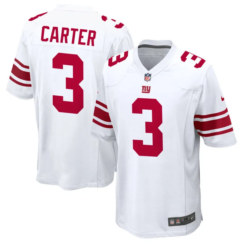 Youth New York Giants #3 Abdul Carter Nike White Limited Jersey