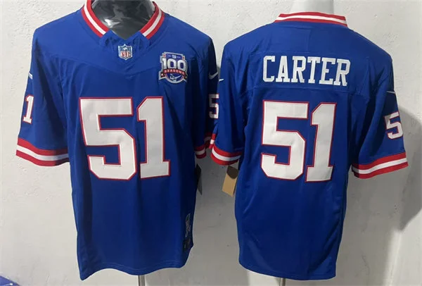 Men's New York Giants #51 Abdul Carter Nike Royal Classic Limited Jersey