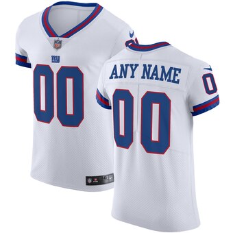 Men's Custom New York Giants Nike White Color Rush Limted Adults Personal Football Jersey