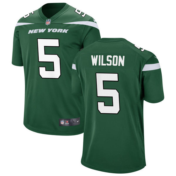 Youth New York Jets #5 Garrett Wilson Nike Gotham Green Limited Jersey